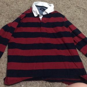 striped polo shirt